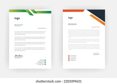 Creative letterhead , Elegant and minimalist style letterhead template design,A4 sizes    