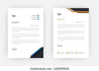 Creative letterhead , Elegant and minimalist style letterhead template design,A4 sizes    