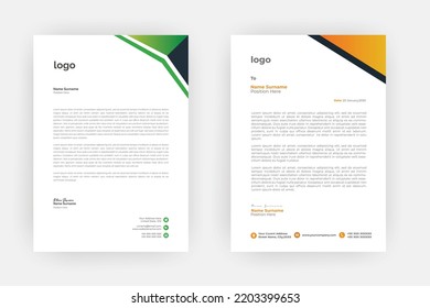 Creative letterhead , Elegant and minimalist style letterhead template design,A4 sizes    