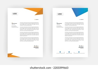 Creative Letterhead , Elegante und minimalistisch gestaltete Briefkopfvorlagen, A4-Größen    