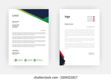 Creative letterhead , Elegant and minimalist style letterhead template design,A4 sizes    