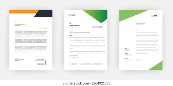 Creative letterhead , Elegant and minimalist style letterhead template design,A4 sizes    