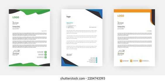 Creative letterhead   Elegant and minimalist style letterhead template design A4 sizes    