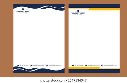 Creative letterhead , Elegant and minimalist style letterhead template design,A4 sizes
