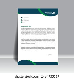 Creative letterhead minimal design template, for your project, vector design.