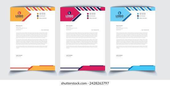 Creative Letterhead Pad Design Templets 