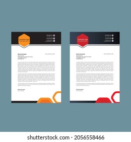 Cabezal de letra creativa. Reanudar plantilla. Letterhead formal corporativa 