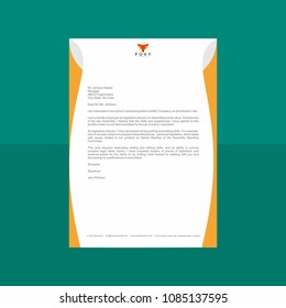 Creative Letterhead with Rusty orange look