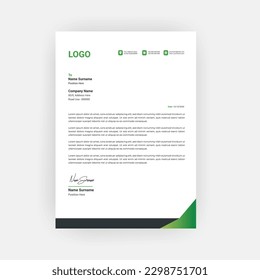 Creative Letterhead Template Design .A4 Size 