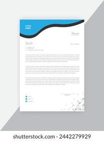 Kreatives Briefkopf-Schablonendesign. Geschäftsminimale Briefkopf-Schablone.