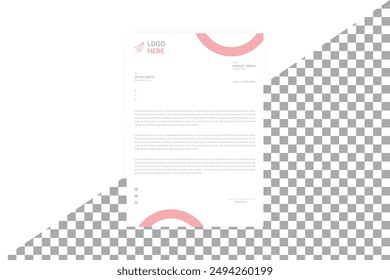 Creative letterhead template design. business minimal letterhead design template