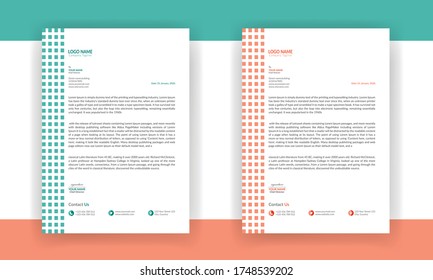Creative Letterhead Template Design Vector and Company Letterhead Template Design, Business Style Corporate Identity Letterhead, Background Design Business in Modern Color. Applicable