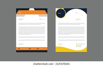 Creative letterhead template design. vector illustration.