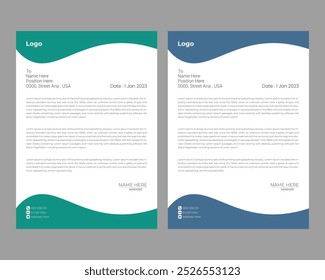   Creative letterhead template design vector
