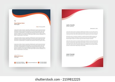 Creative letterhead template design,a4 size 