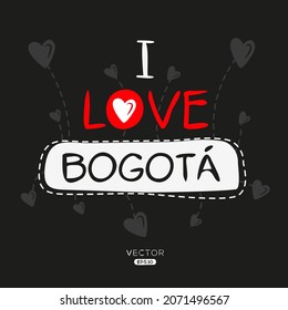 Grabado creativo de Bogotá, puede ser utilizado para pegatinas y etiquetas, camisetas, invitaciones, ilustración vectorial.