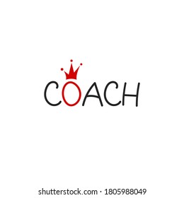 Creative lettering coach with crown