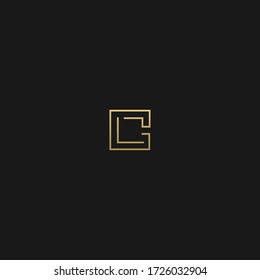 Creative lettering logo with CC or LC