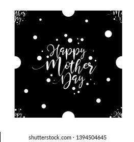 Creative lettering pattern. mother day pattern. Textures made with ink. Vector.