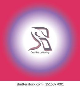 Creative lettering R logo inspired Alphabhet R