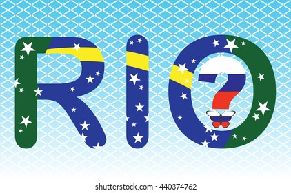 Creative lettering Rio with creative question mark