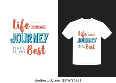 creative lettering t shirt design with travel concept