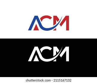 Creative letters ACM Logo Design Icon Symbol Vector Template.