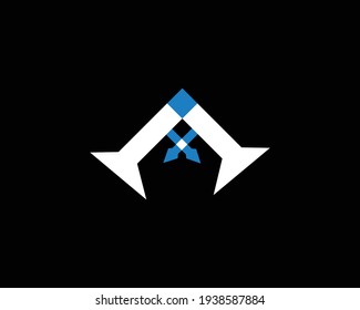 creative letters AX logo design vector template