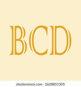 Letras creativas BCD Logo Diseño Vector Plantilla. Letras iniciales BCD Diseño de Logo