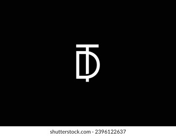 Vorlage für Vektorgrafik-Designs mit Kreativbuchstaben dt-Logo