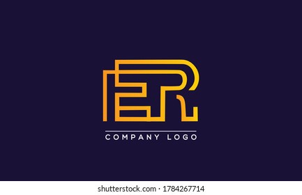 Plantilla de vectores de diseño de logotipo ER de letras creativas. Diseño del logotipo de las letras iniciales ER	