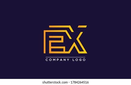 Creative letters EX or XE Logo Design Vector Template. Initial Letters EX Logo Design	