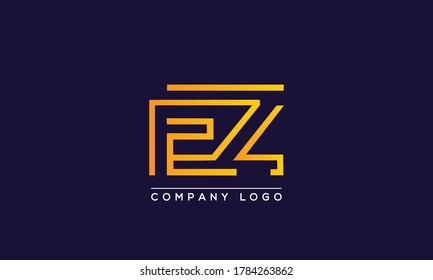 Creative letters EZ or ZE Logo Design Vector Template. Initial Letters EZ Logo Design	