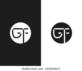 creative letters GF logo vector