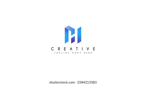 Creative letters H logo design. symbol monogram H for company, app, icons and etc.