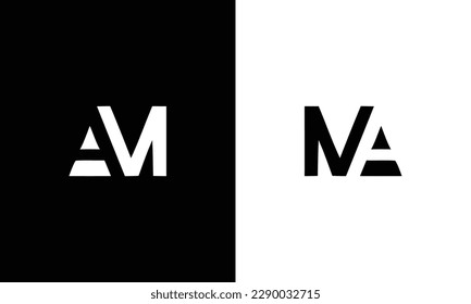 Creative Letters MA, AM Logo Design Vector Template. Initial Letters MA Logo Design