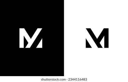 Creative Letters MA, AM Logo Design Vector Template. Initial Letters M Logo Design