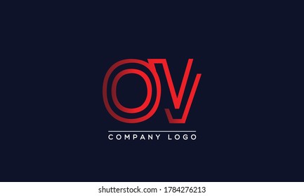 Creative Buchstaben OV oder VO Logo Design Vektor Vorlage. Design des OV-Logos mit Anfangsbuchstaben	