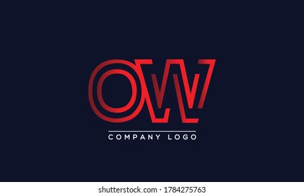 Letras creativas Plantilla de vectores de diseño de logotipos OW o WO. Diseño del logotipo de letras iniciales OW	