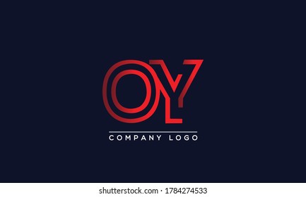 Creative Buchstaben OY Logo Design Vektorvorlage. Anfangsbuchstaben OY Logo-Design	