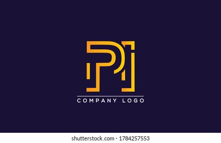 Creative letters PI or IP Logo Design Vector Template. Initial Letters PI Logo Design	