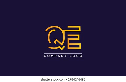 Creative letters QE Logo Design Vector Template. Initial Letters QE Logo Design	