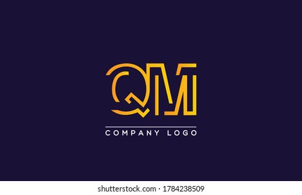 Creative letters QM Logo Design Vector Template. Initial Letters QM Logo Design	