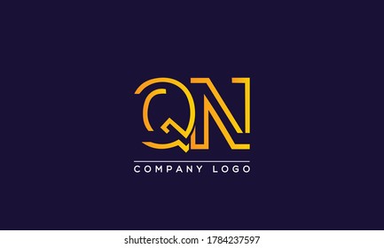 Creative letters QN Logo Design Vector Template. Initial Letters QN Logo Design	