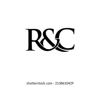 Creative Letters R And C Initials Logo Icon Design Concept Vector Template.