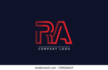 Creative letters RA Logo Design Vector Template. Initial Letters RA Logo Design	