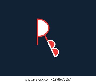 kreative Buchstaben RB Logo-Design Vektorgrafik-Vorlage