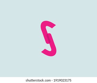 creative letters RJ or S logo design vector template