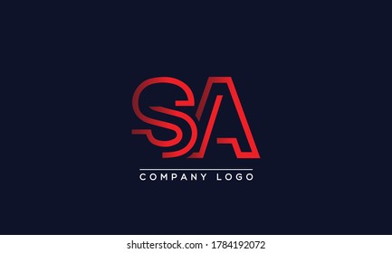 Creative letters SA Logo Design Vector Template. Initial Letters SA Logo Design	