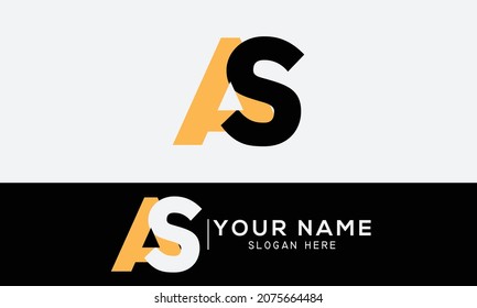 Creative Letters SA, AS Logo Design Vector Template. Initial Letters SA Logo Design 